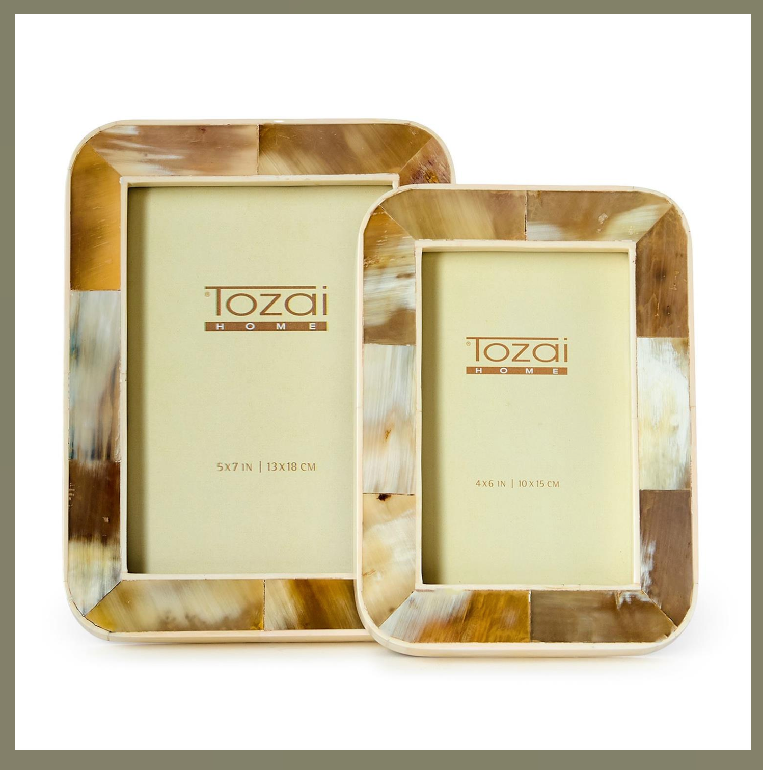 Giorgio Natural Horn Photo Frame 5x7
