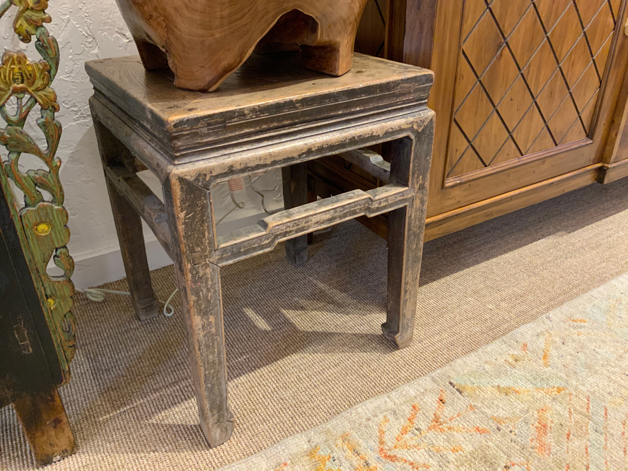 ANTIQUE CHINESE STOOL/TABLE