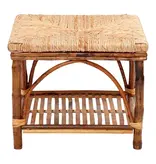 Ottoman w/Woven Rush Seat - W24 x D24 x H19"