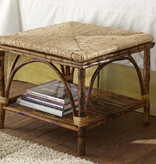 Ottoman w/Woven Rush Seat - W24 x D24 x H19"