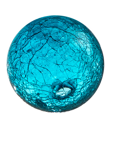 3" Sphere Aqua Crackle