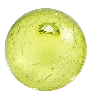 3" Sphere Lime Crackle