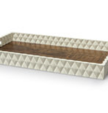 Diamond Pattern Veneer Tray 30"l x 18"w x 3"h