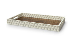Diamond Pattern Veneer Tray 30"l x 18"w x 3"h