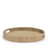 Monarch Round Tray, Large Natural- 22"DIA x 3"H