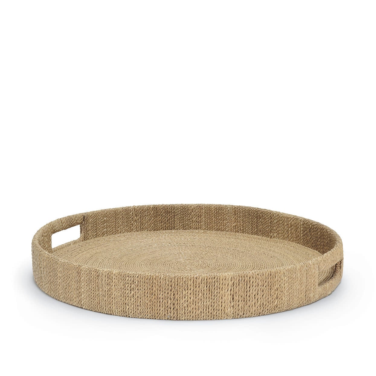 Monarch Round Tray, Large Natural- 22"DIA x 3"H