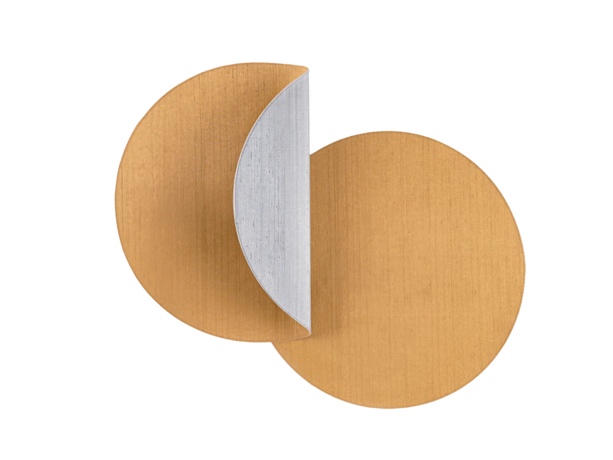 Bold Decor Dubai Reversible Circle Placemat - Victoria Gold/Victoria Silver