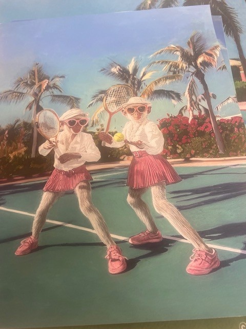 Unframed Art Signed by Serge Monkey Match 20x16