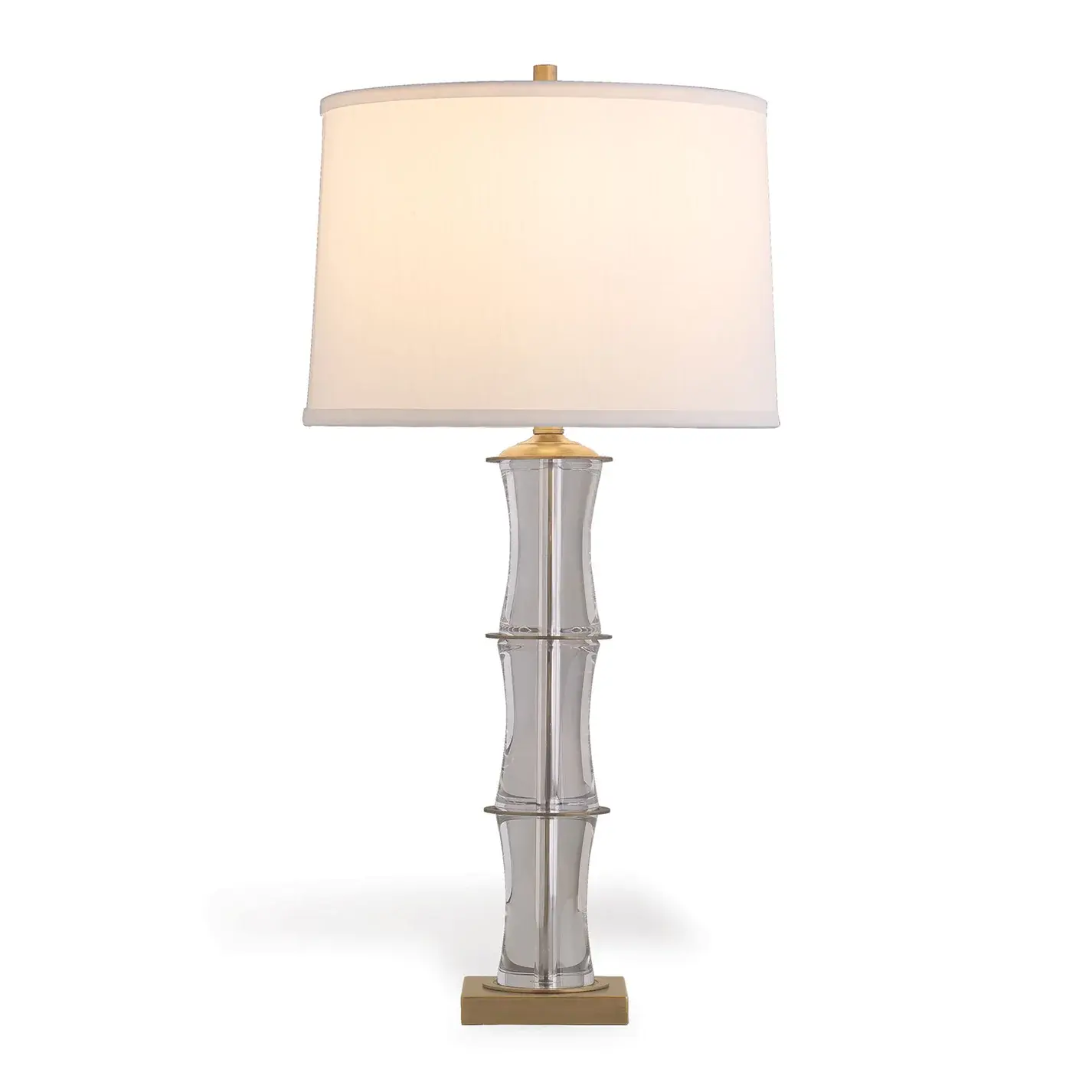 Rivoli Crystal/brass Lamp 32"H x 16"D