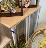 Charleston Pedestal 43"Hx16"SQ White