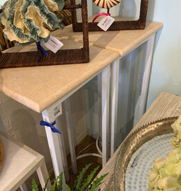 Charleston Pedestal 43"Hx16"SQ White