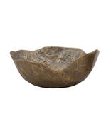 Damara Bowl Antique Brass Small: 9.5"W × 9.5"D × 4"H