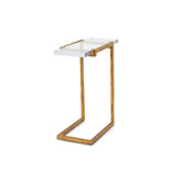 Hudson Accent Table/Gold Leaf 9.25"Wx20.5"Dx22,25"H