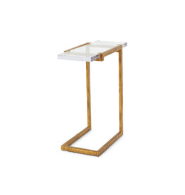 Hudson Accent Table/Gold Leaf 9.25"Wx20.5"Dx22,25"H