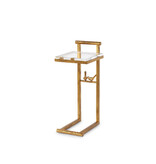 Lucia Accent Table/Gold Leaf 10"Wx12.75"Dx24"H