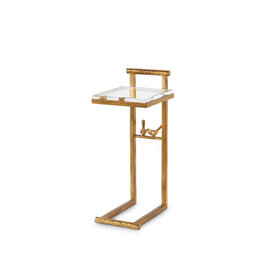 Lucia Accent Table/Gold Leaf 10"Wx12.75"Dx24"H