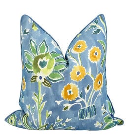 Charleston Collection Lilia Pillow/Blue 22"