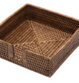 Rattan Luncheon Napkin Holder in Dark Natural
