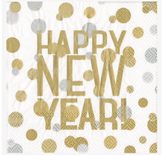 Happy New Year Cocktail Napkin