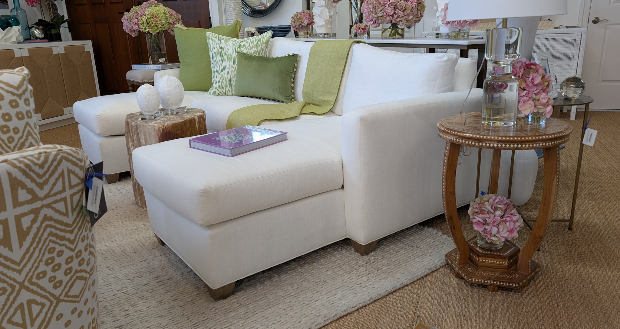 Jax Beach Collection Rollo Lace Sofa - 102" x 60" x 40"