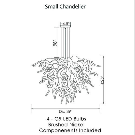 ColorSelect Angel Chandelier - 39"Dia