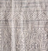 Oujda Linen Throw White & Indigo 75x51