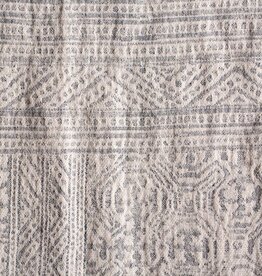 Oujda Linen Throw White & Indigo 75x51