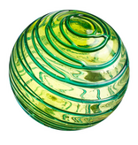4.5" Sphere Lime w/Aqua Threads