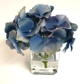 Hydrangea Votive-Faux Water (Medium Blue)