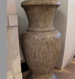 Wood Urn  11"D x 24"H
