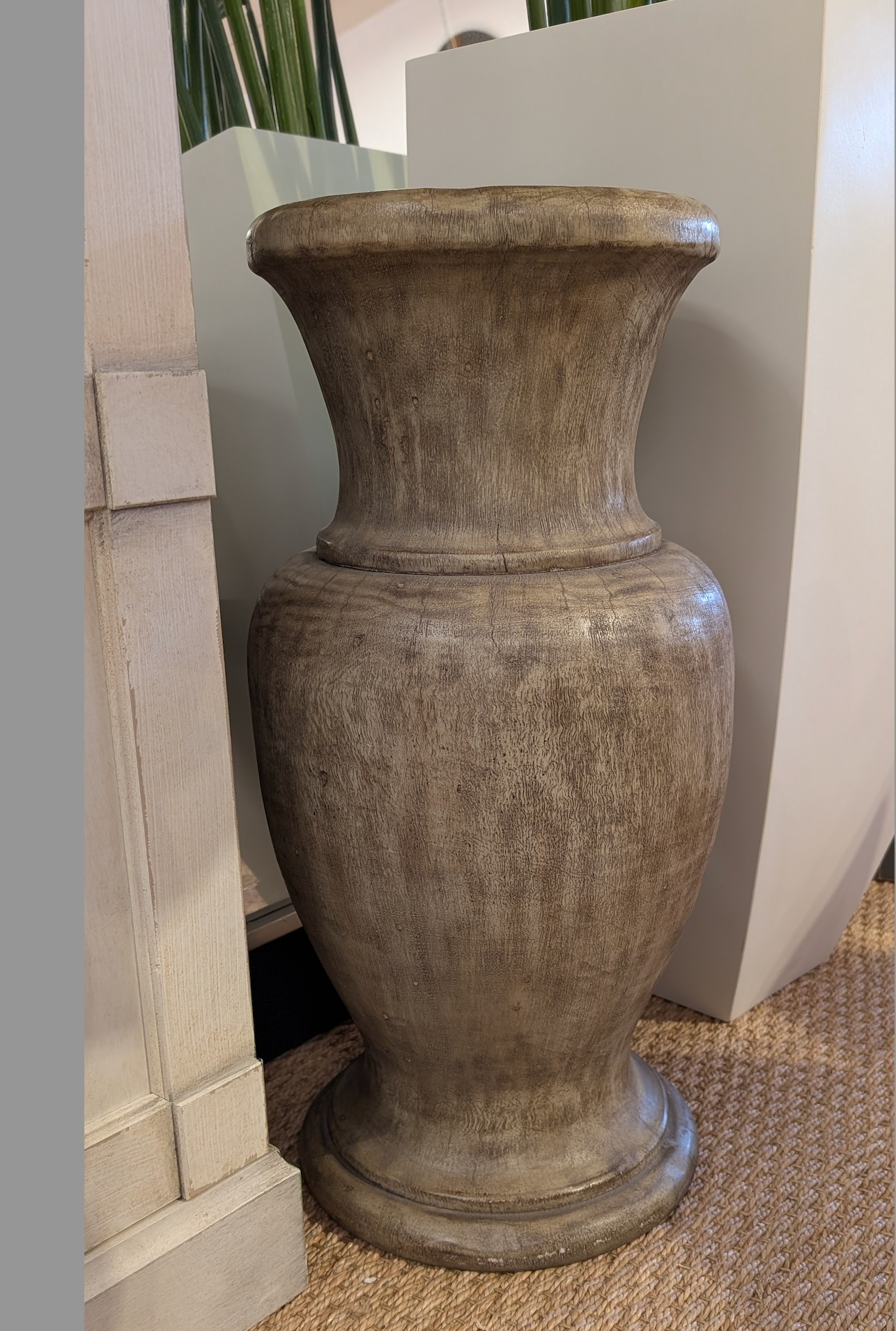 Wood Urn  11"D x 24"H