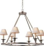 Rd Flat Line Chandelier Ant Nickel 31"Dia x 32"H