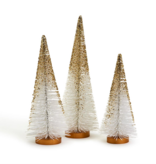 Gold Speckles Bottle Brush Christmas Trees - Medium 12"