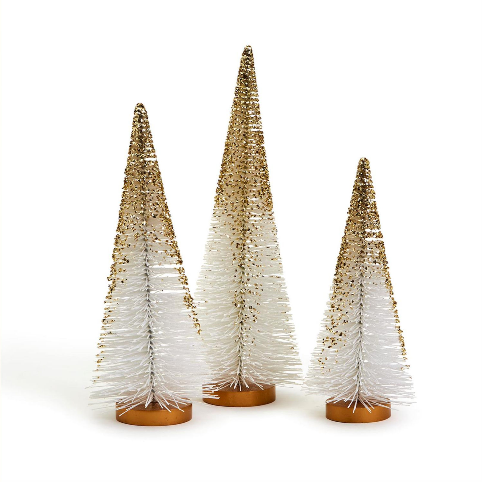 Gold Speckles Bottle Brush Christmas Trees - Medium 12"