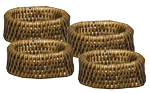 Rattan Napkin Ring Natural 4pk