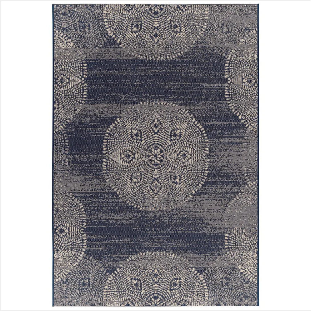 Finesse-Mandala Navy - Olefin - 7'10" x 11'
