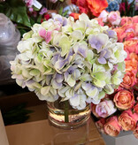 Hydrangea x3 in 5" Cylinder-Faux Water (Lavender/Purple)