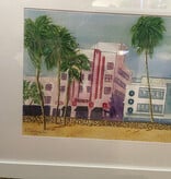Beacon Hotel South Beach 22"W x 18.5"H  Water Color print