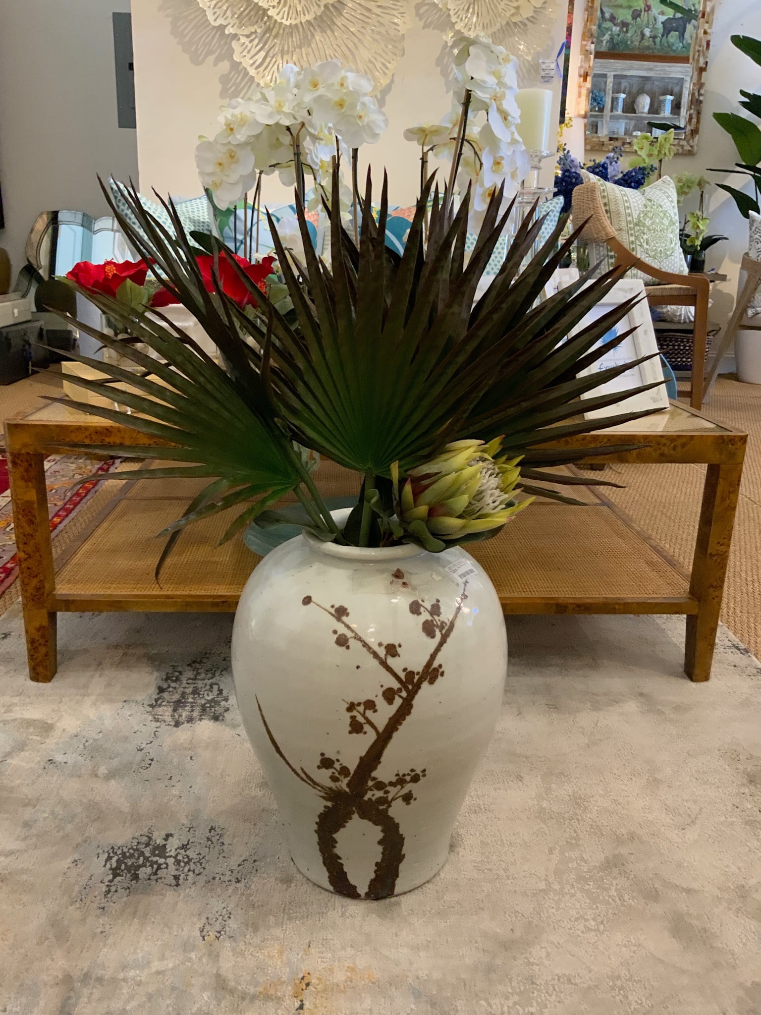 Large Asian Ceramic Vase 17"