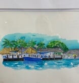 Waterway Cafe 22x18 Orig. Watercolor
