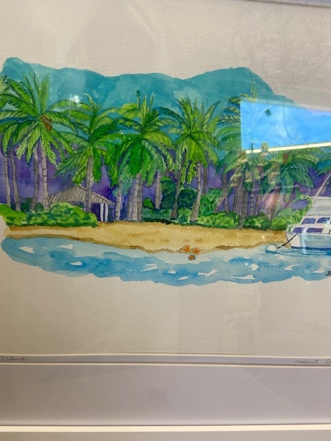 Peanut Island 22x18 Orig. Watercolor