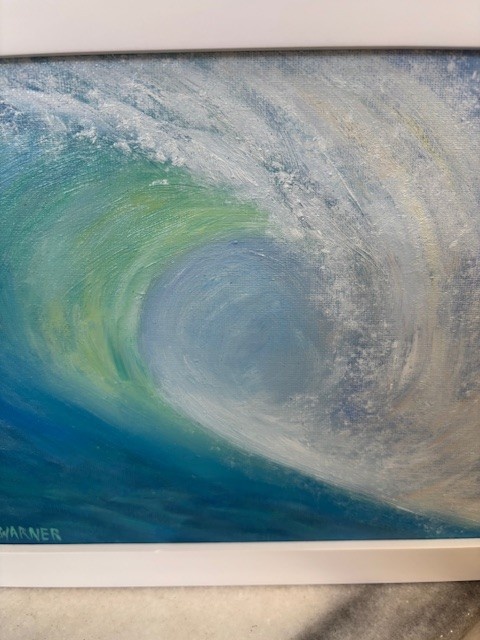 Fleeting Light  Wave 9"x11" Original Oil