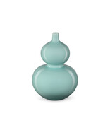 Celadon Double Gourd Green Vase 12"h x 8.25"dia.
