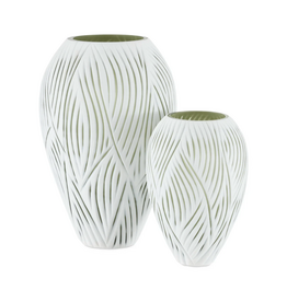 Patta White Vase 15"h x 10.25"dia
