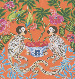 Monkeys Orange Cocktail Napkin