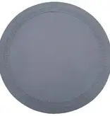 Bold Decor London Monotone Round Placemat with Leather Band in Victoria Blue