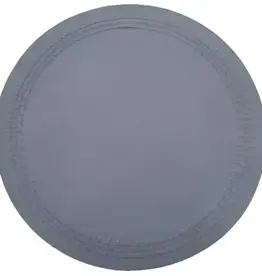 Bold Decor London Monotone Round Placemat with Leather Band in Victoria Blue