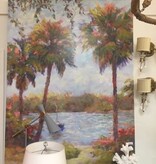 3 Palms and a Boat Giclee 56x73 1/2
