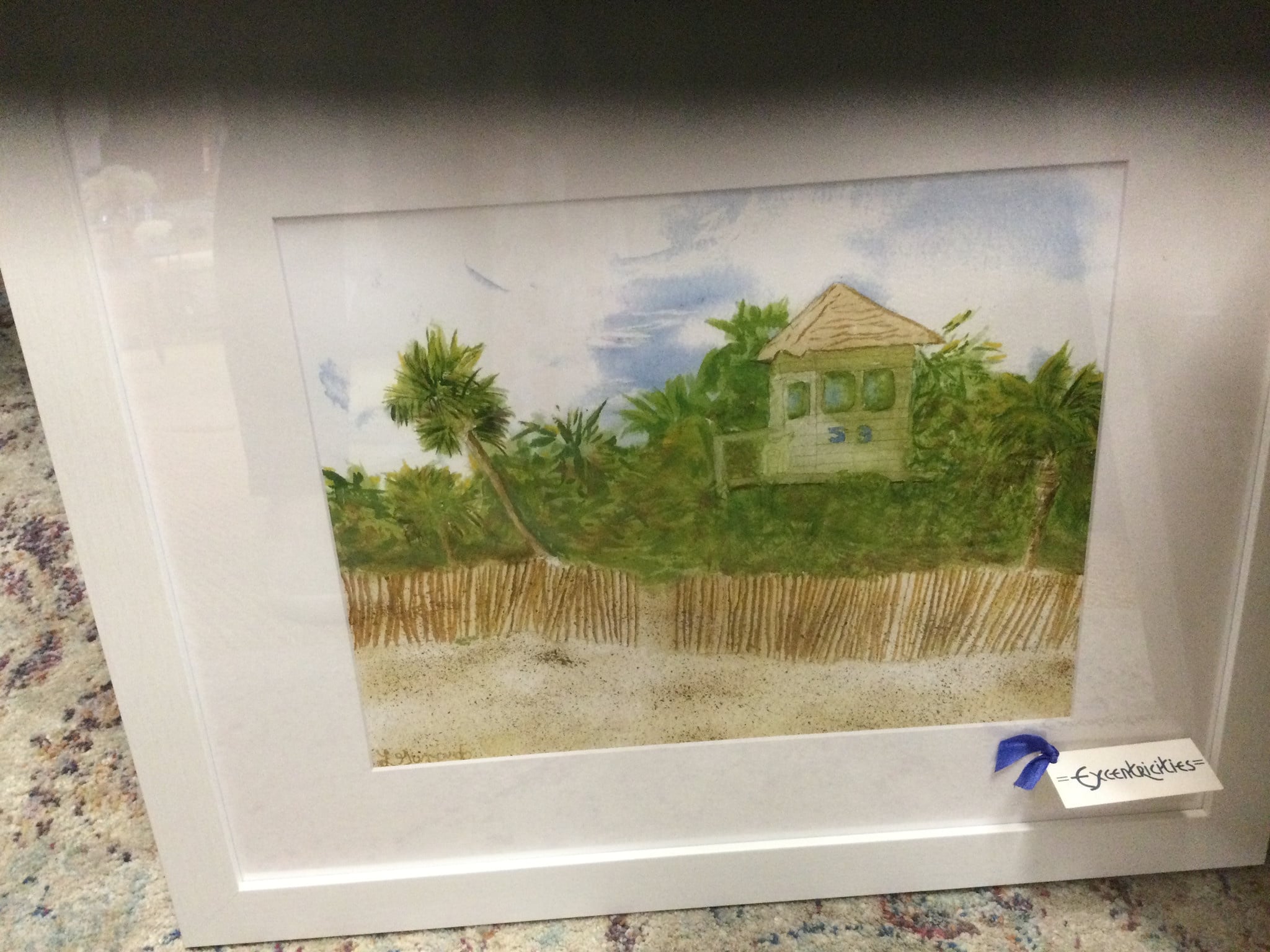 Lifeguard Stand #53 Delray Beach 18x22 Water color Print