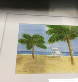 Fort Lauderdale Lifeguard 18x22 Water Color Print